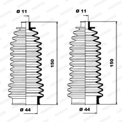 Gofruotoji membrana, vairavimas MOOG K150033