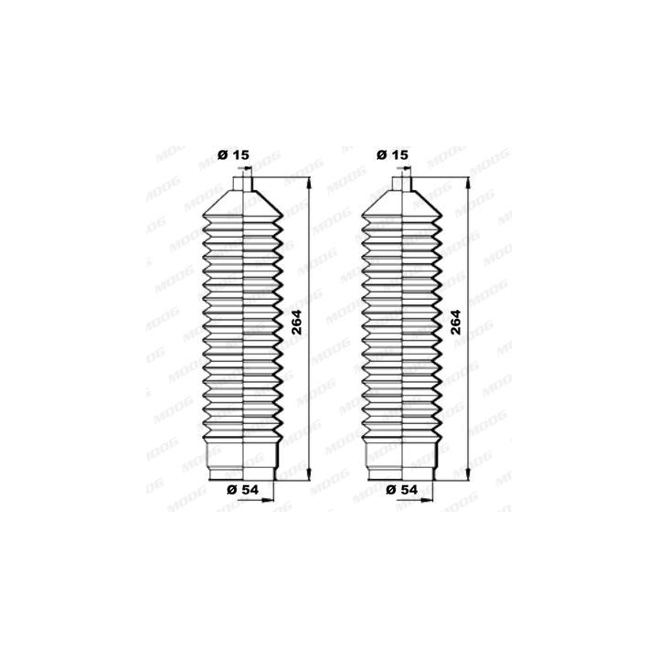 Gofruotoji membrana, vairavimas MOOG K150041