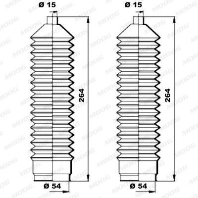 Gofruotoji membrana, vairavimas MOOG K150041