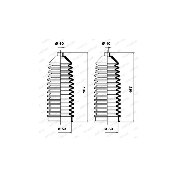 Gofruotoji membrana, vairavimas MOOG K150067