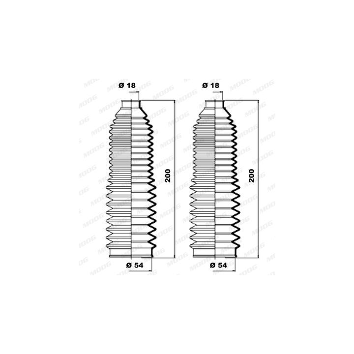 Gofruotoji membrana, vairavimas MOOG K150082