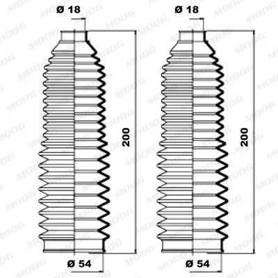 Gofruotoji membrana, vairavimas MOOG K150082