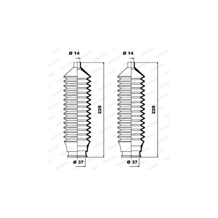 Gofruotoji membrana, vairavimas MOOG K150085