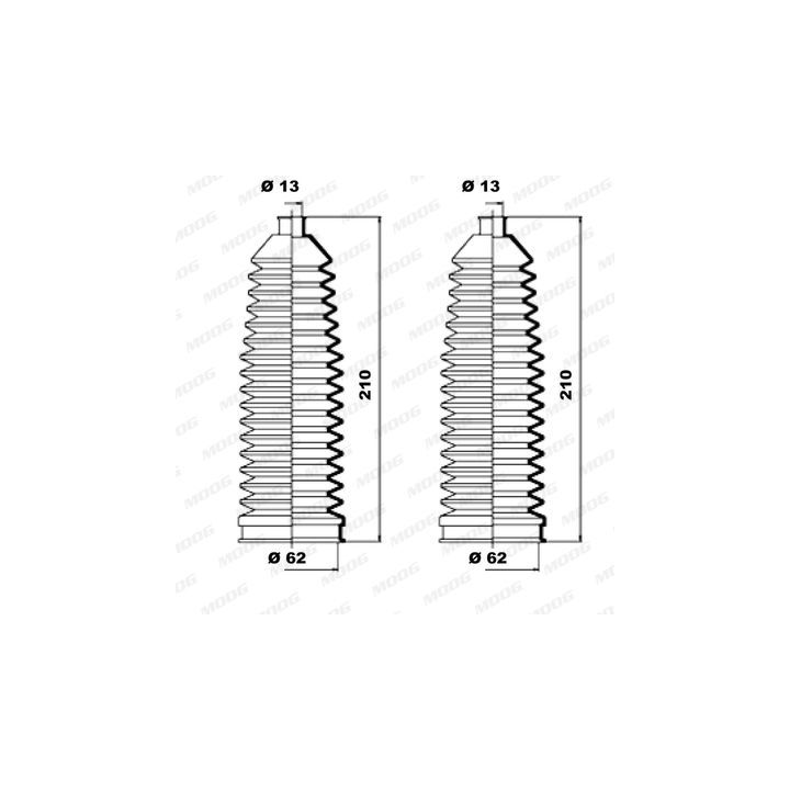 Gofruotoji membrana, vairavimas MOOG K150087