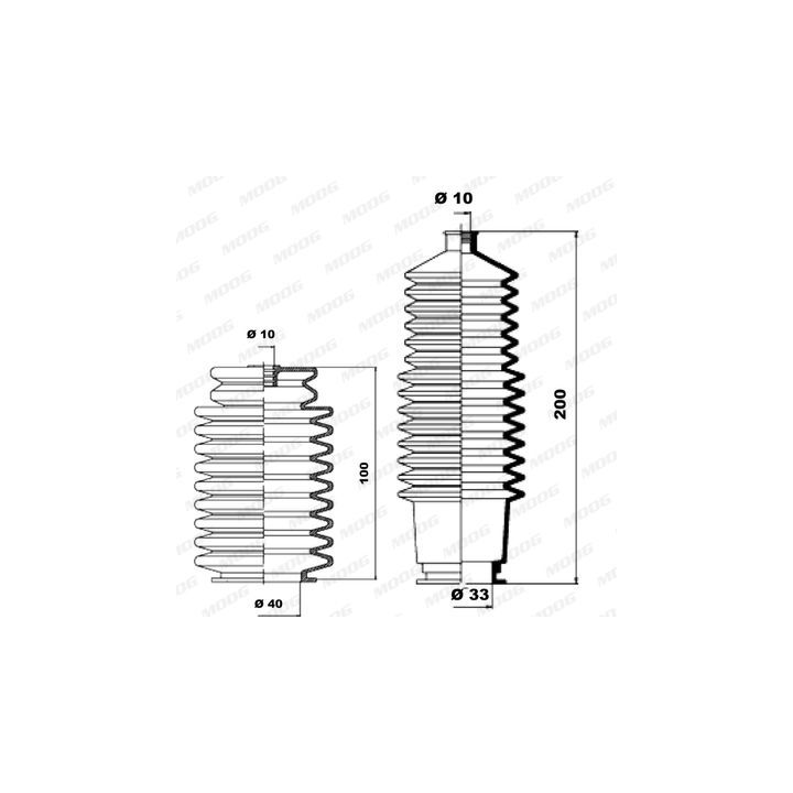 Gofruotoji membrana, vairavimas MOOG K150107