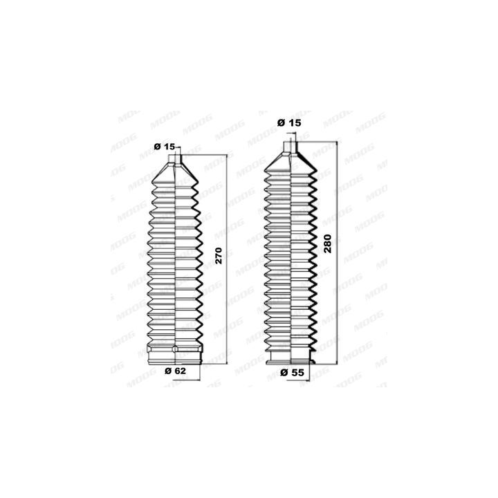 Gofruotoji membrana, vairavimas MOOG K150120