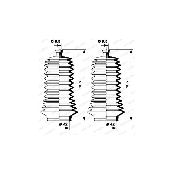 Gofruotoji membrana, vairavimas MOOG K150133