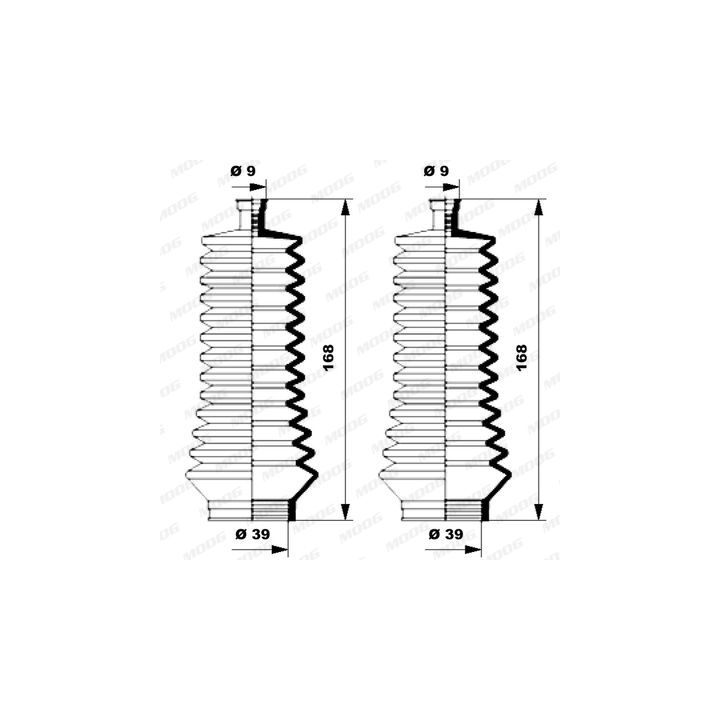 Gofruotoji membrana, vairavimas MOOG K150134