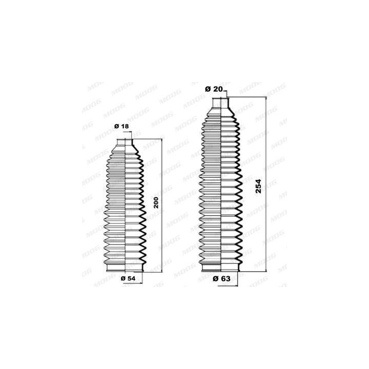 Gofruotoji membrana, vairavimas MOOG K150141