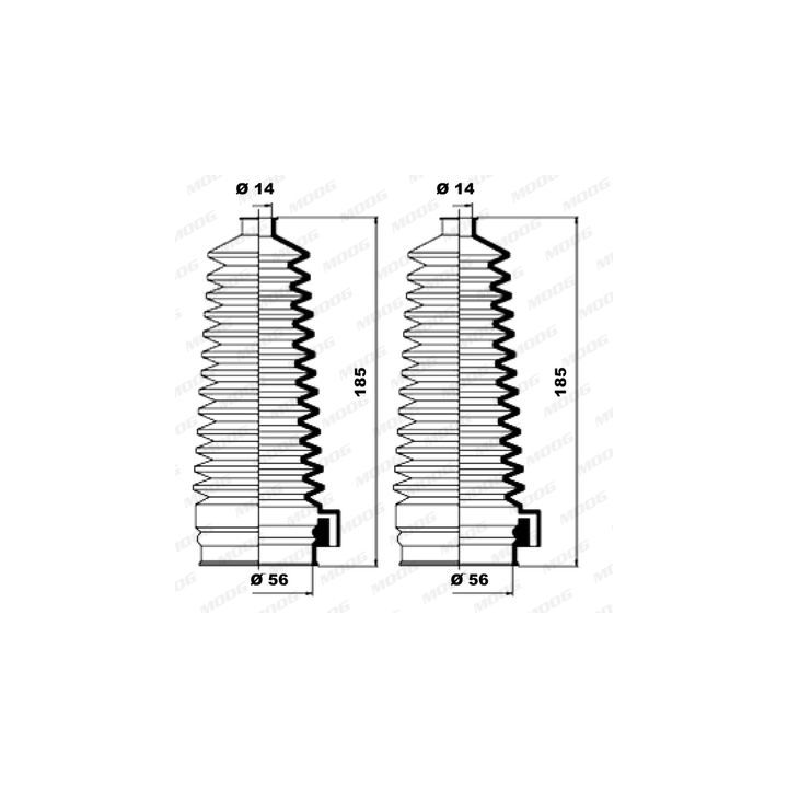 Gofruotoji membrana, vairavimas MOOG K150144