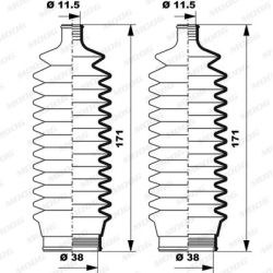 Gofruotoji membrana, vairavimas MOOG K150164