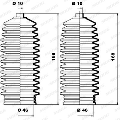 Gofruotoji membrana, vairavimas MOOG K150165