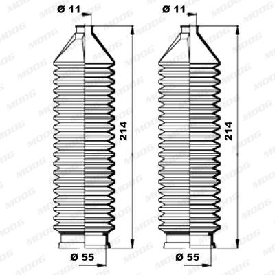 Gofruotoji membrana, vairavimas MOOG K150166