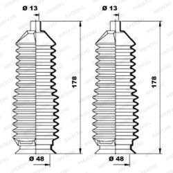 Gofruotoji membrana, vairavimas MOOG K150169