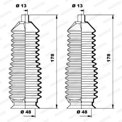 Gofruotoji membrana, vairavimas MOOG K150169