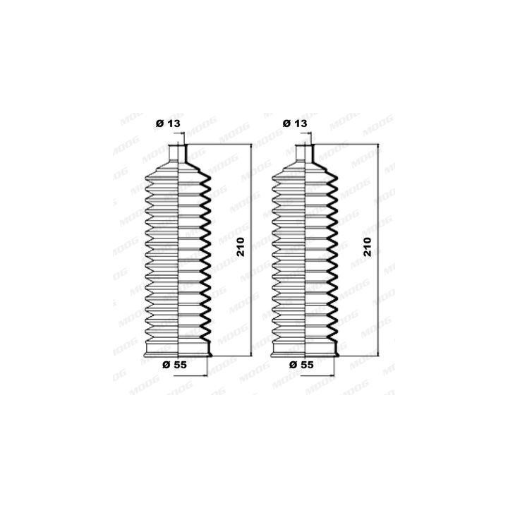 Gofruotoji membrana, vairavimas MOOG K150173