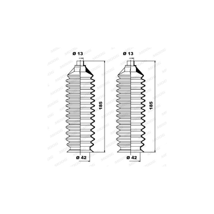 Gofruotoji membrana, vairavimas MOOG K150178