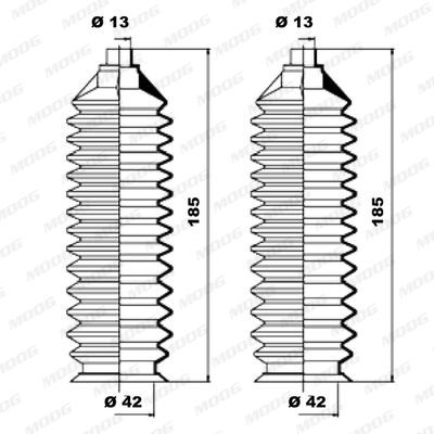 Gofruotoji membrana, vairavimas MOOG K150178