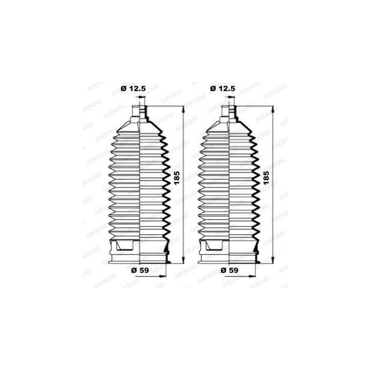 Gofruotoji membrana, vairavimas MOOG K150184