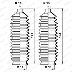 Gofruotoji membrana, vairavimas MOOG K150196