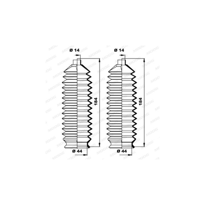 Gofruotoji membrana, vairavimas MOOG K150196