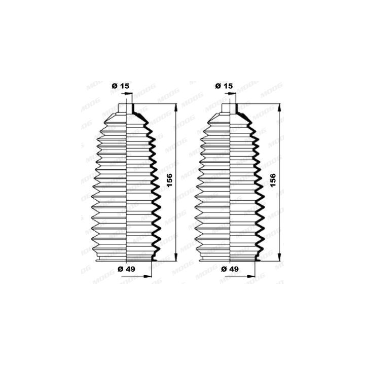 Gofruotoji membrana, vairavimas MOOG K150197