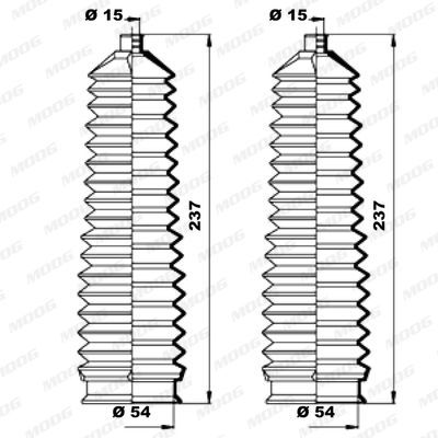 Gofruotoji membrana, vairavimas MOOG K150204