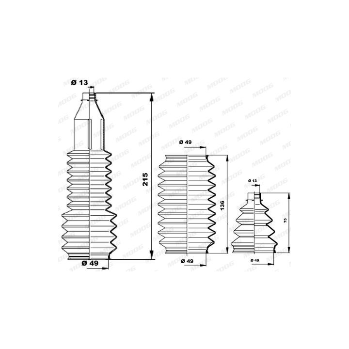 Gofruotoji membrana, vairavimas MOOG K150214