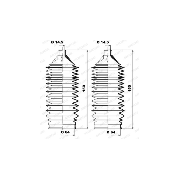 Gofruotoji membrana, vairavimas MOOG K150227