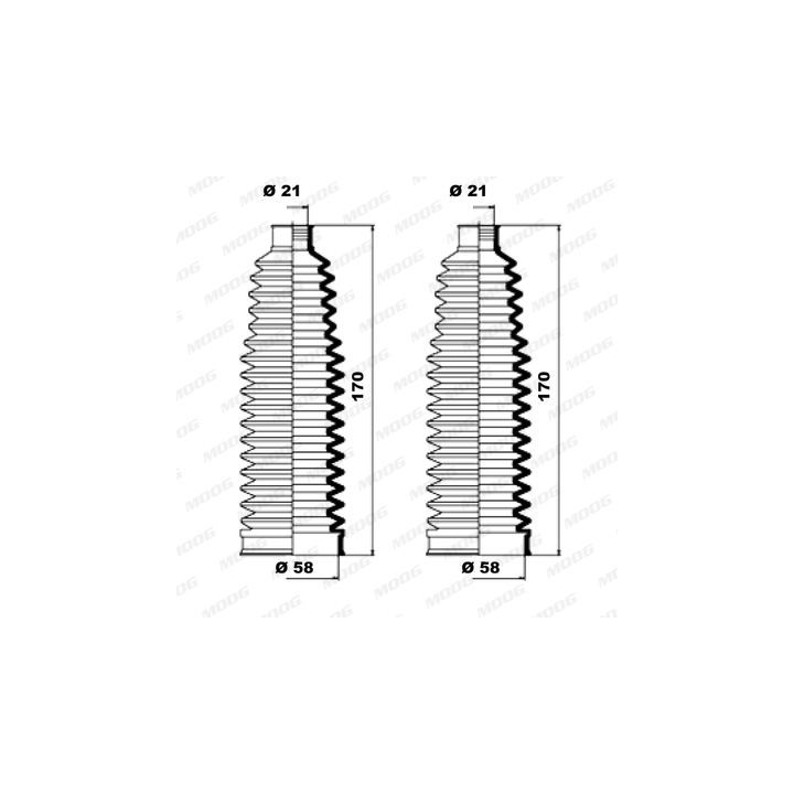 Gofruotoji membrana, vairavimas MOOG K150233