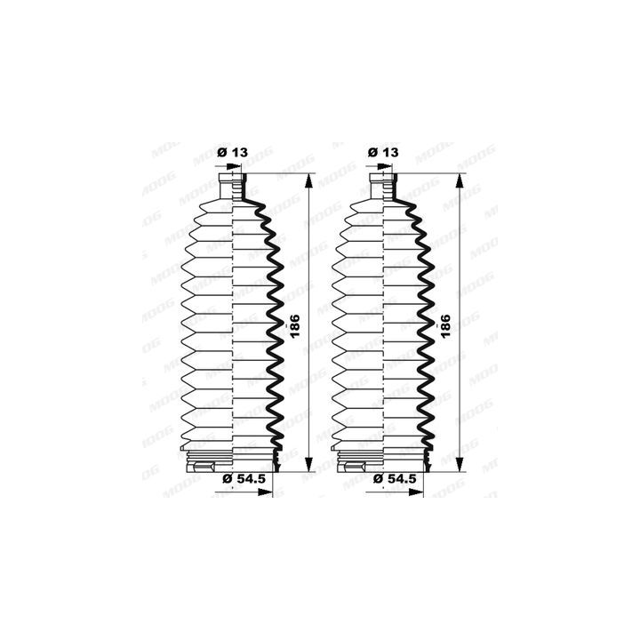 Gofruotoji membrana, vairavimas MOOG K150253