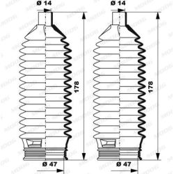 Gofruotoji membrana, vairavimas MOOG K150262