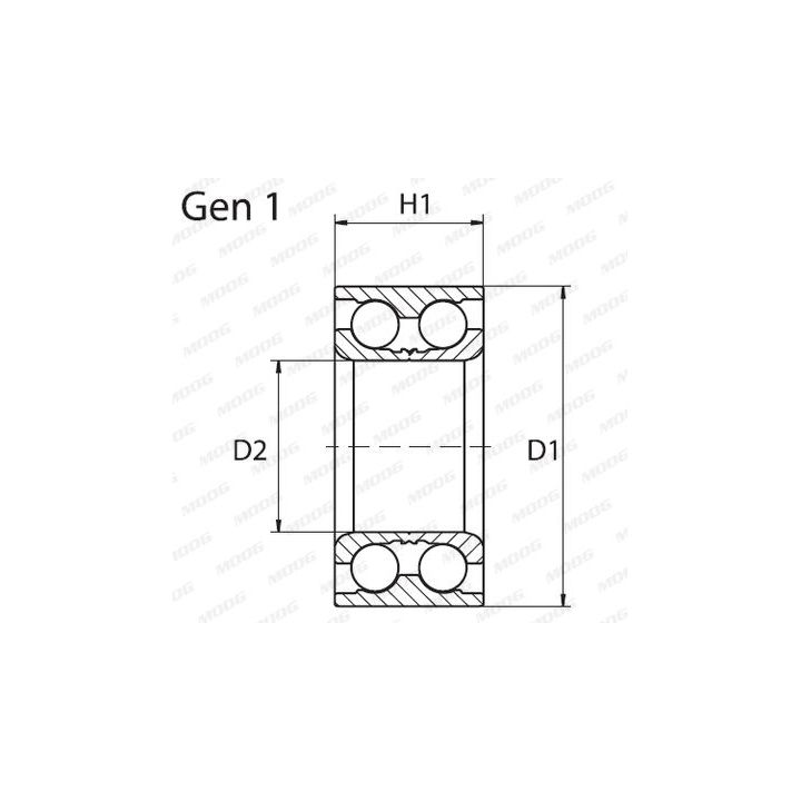 Rato guolio komplektas MOOG FD-WB-11217