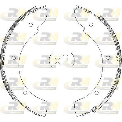 Stabdžių trinkelė, stovėjimo stabdys ROADHOUSE 4711.00