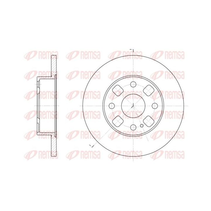 Stabdžių diskas REMSA 6054.00