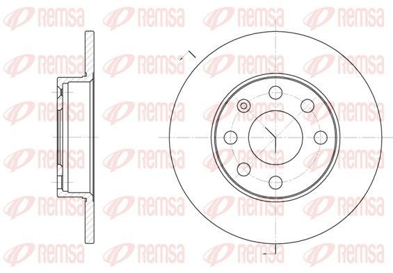 Stabdžių diskas REMSA 6057.00