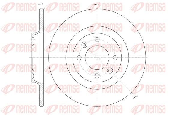Stabdžių diskas REMSA 61457.00