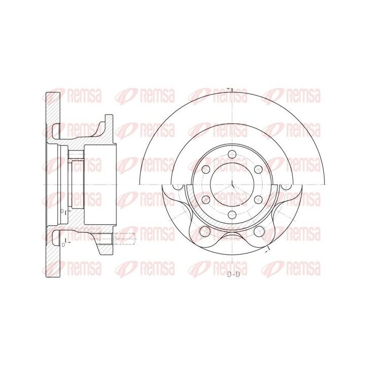 Stabdžių diskas REMSA 6500.00