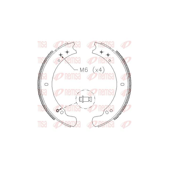 Stabdžių trinkelė REMSA 4162.00