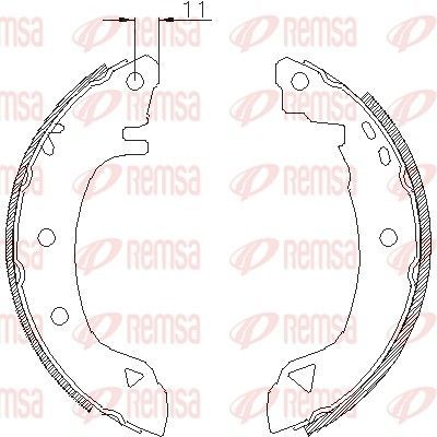 Stabdžių trinkelė REMSA 4182.00
