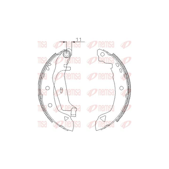 Stabdžių trinkelė REMSA 4182.02