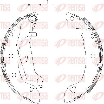 Stabdžių trinkelė REMSA 4182.02