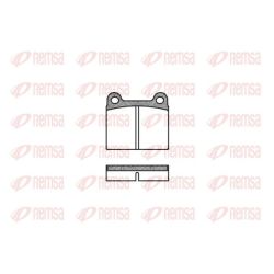 Stabdžių trinkelių rinkinys, diskinis stabdys REMSA 0006.00