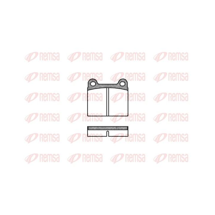 Stabdžių trinkelių rinkinys, diskinis stabdys REMSA 0006.00