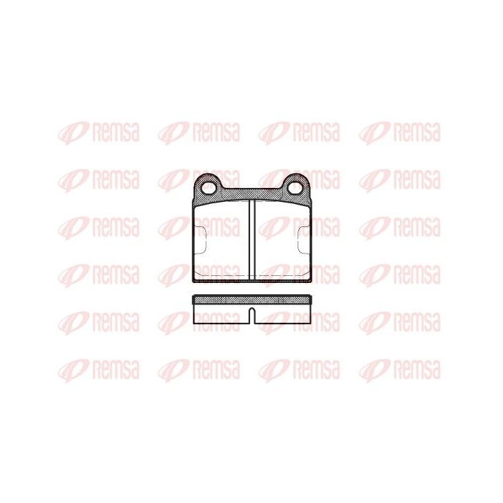 Stabdžių trinkelių rinkinys, diskinis stabdys REMSA 0006.60