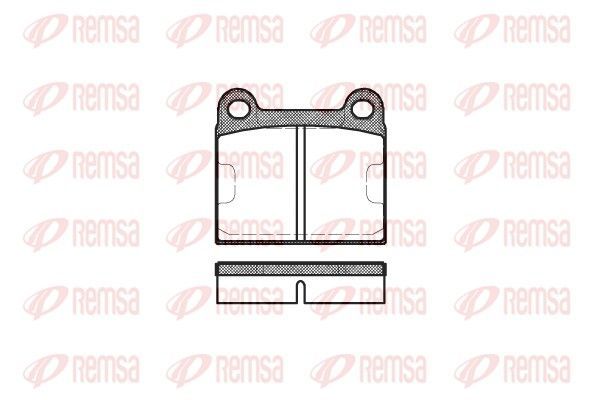Stabdžių trinkelių rinkinys, diskinis stabdys REMSA 0006.60