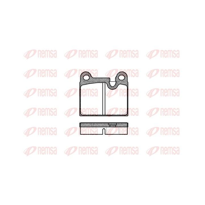 Stabdžių trinkelių rinkinys, diskinis stabdys REMSA 0006.80