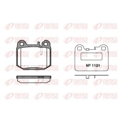 Stabdžių trinkelių rinkinys, diskinis stabdys REMSA 0014.40