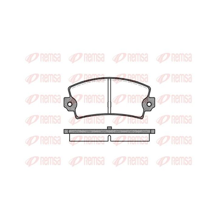 Stabdžių trinkelių rinkinys, diskinis stabdys REMSA 0021.40