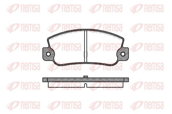 Stabdžių trinkelių rinkinys, diskinis stabdys REMSA 0025.30
